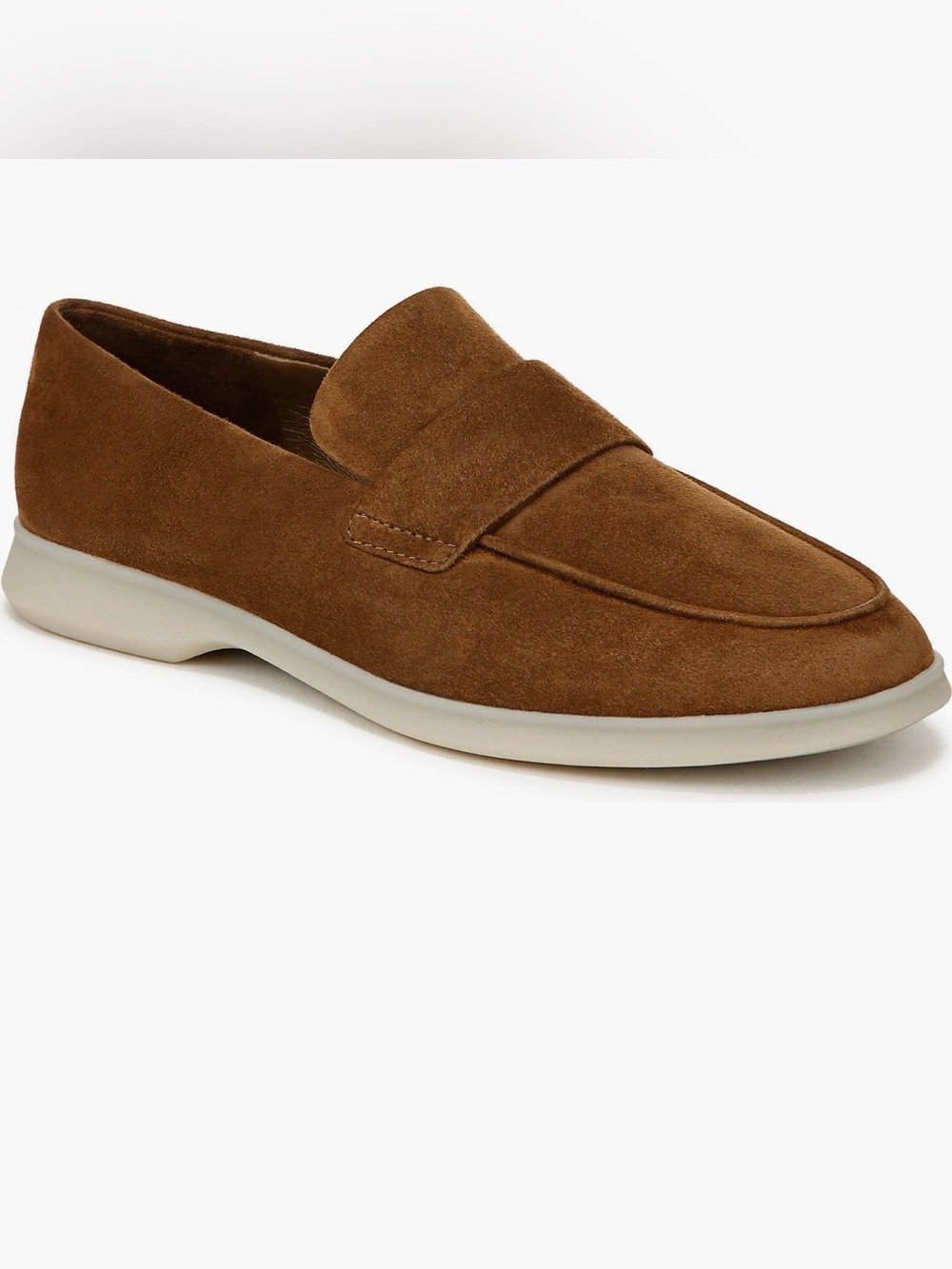 Vince Big Sur Moc Toe Tan Brown Suede Slip-On Shoes Loafers Elmwood